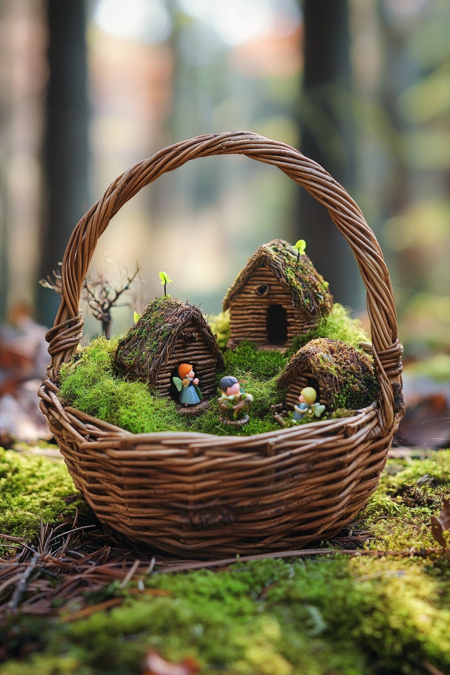 1. Wicker Basket Garden