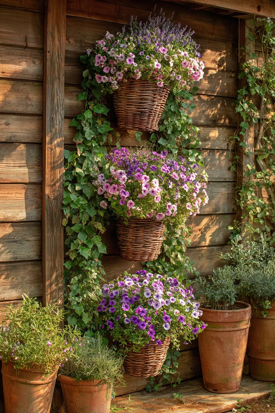 Hanging Basket Trio Wall