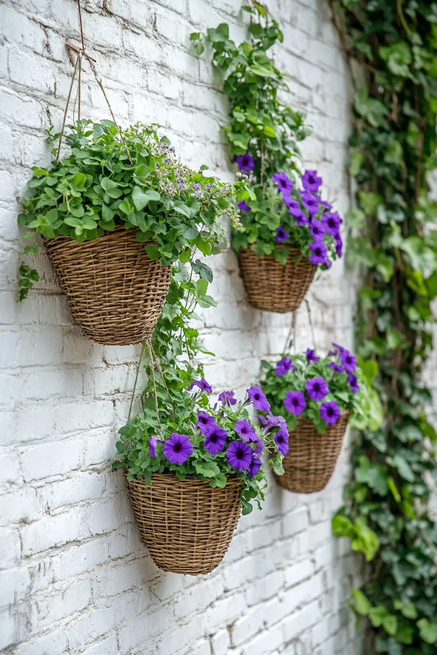 Hanging Basket Trio Wall