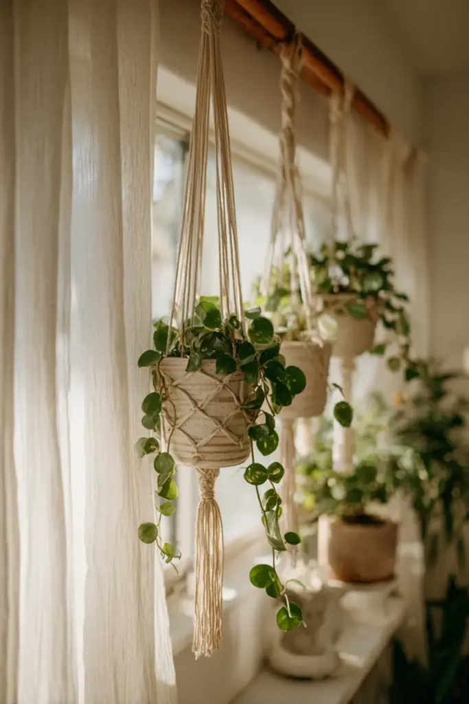 Macramé Boho Hanging Pots