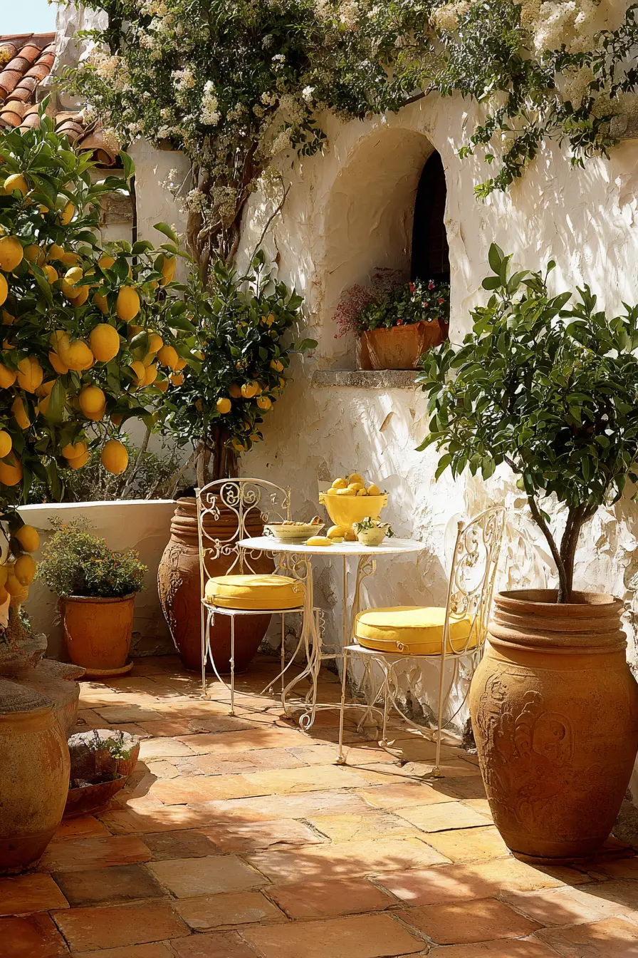 Mediterranean Citrus Courtyard