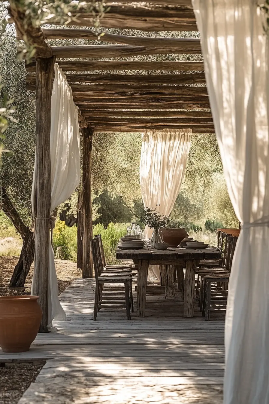 Mediterranean Olive Grove Pergola