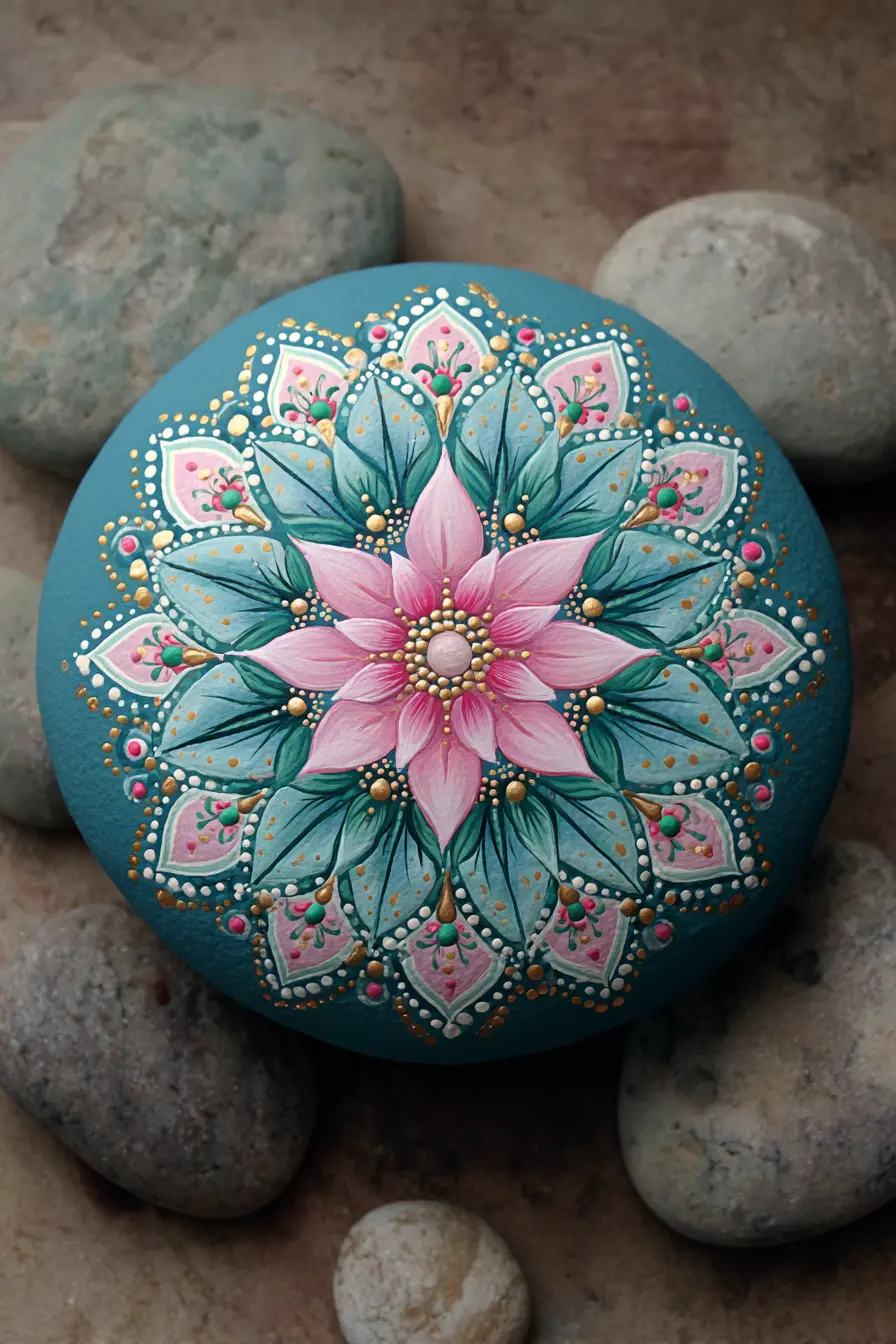 Rock Mandalas in Pastel Colors