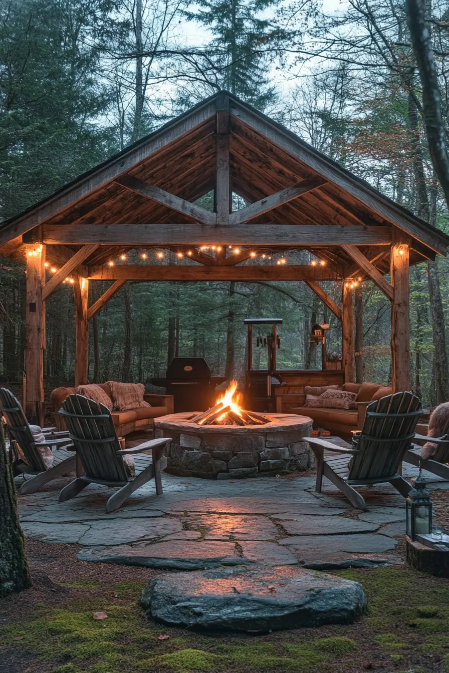 Rustic Timber Frame Gazebo