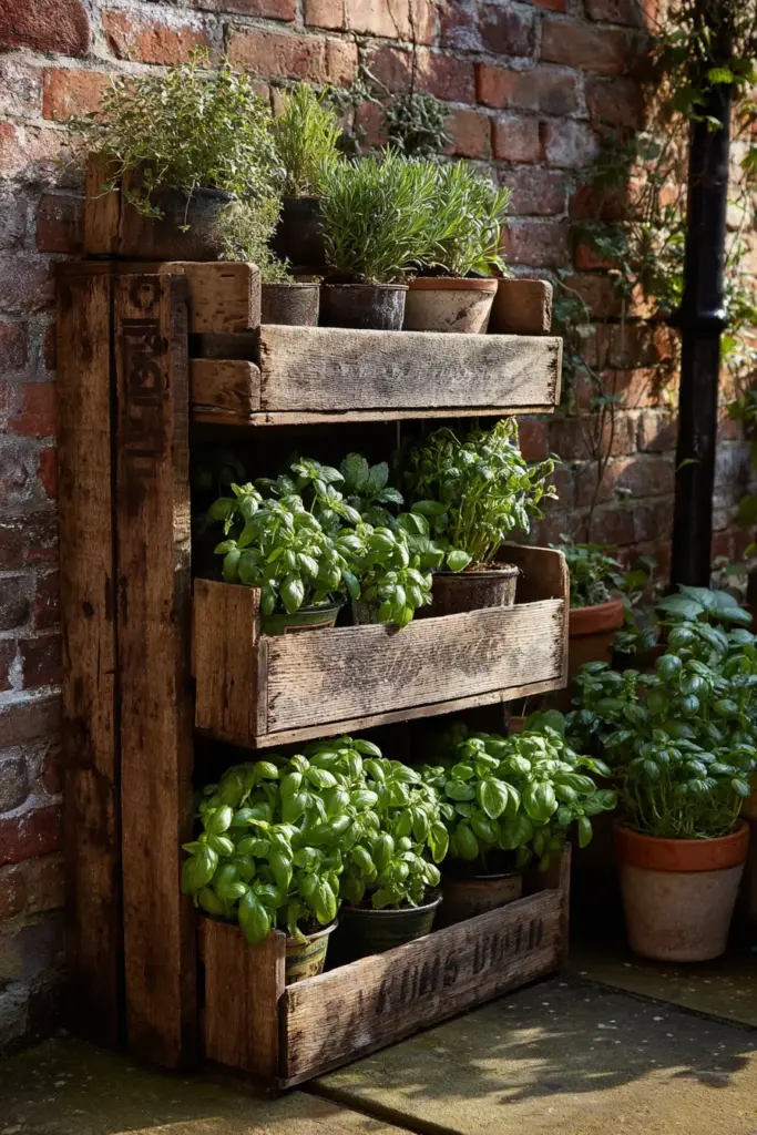 Tiered Vertical Herb Wall