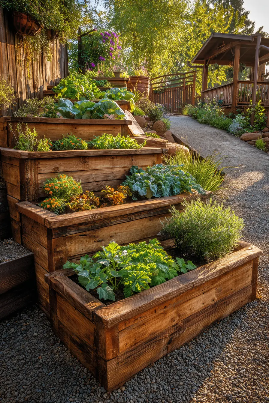 Tiered Wooden Box Layers