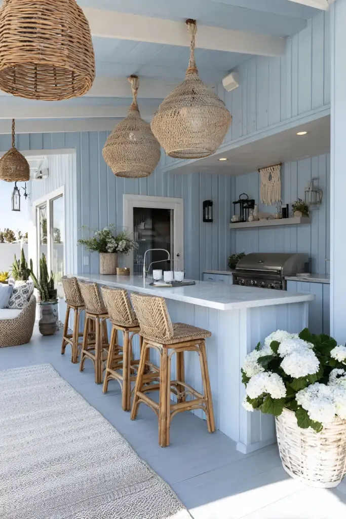 Coastal Chic Outdoor Kitchen