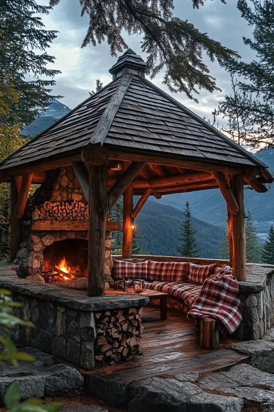 Mountain Lodge-Inspired Gazebo