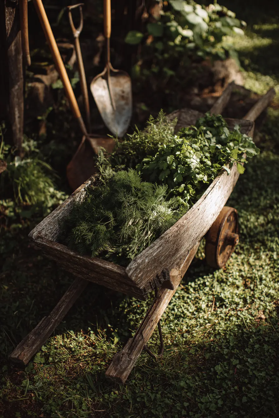 Wheelbarrow Herb Garden