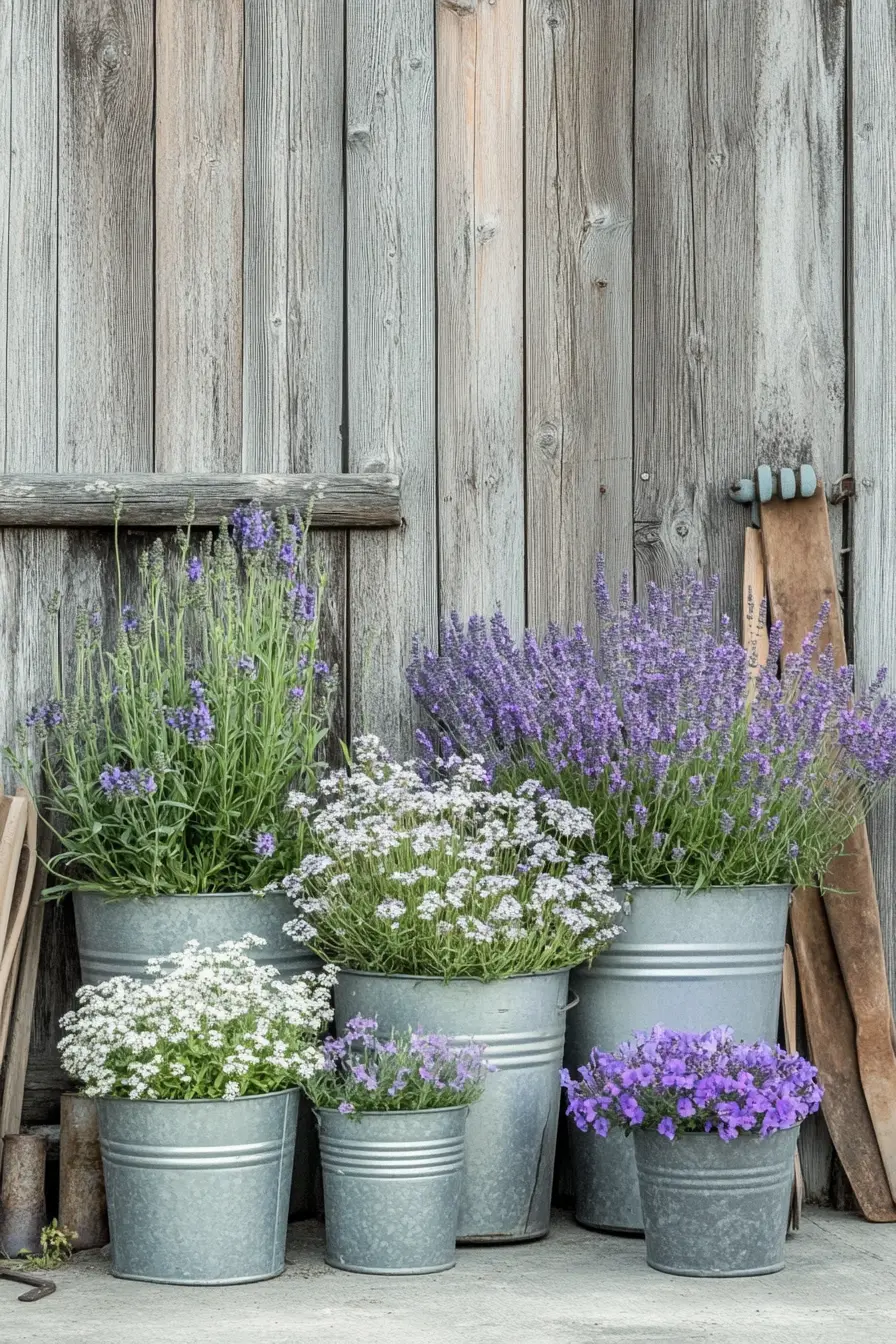 Galvanized Tub Arrangement