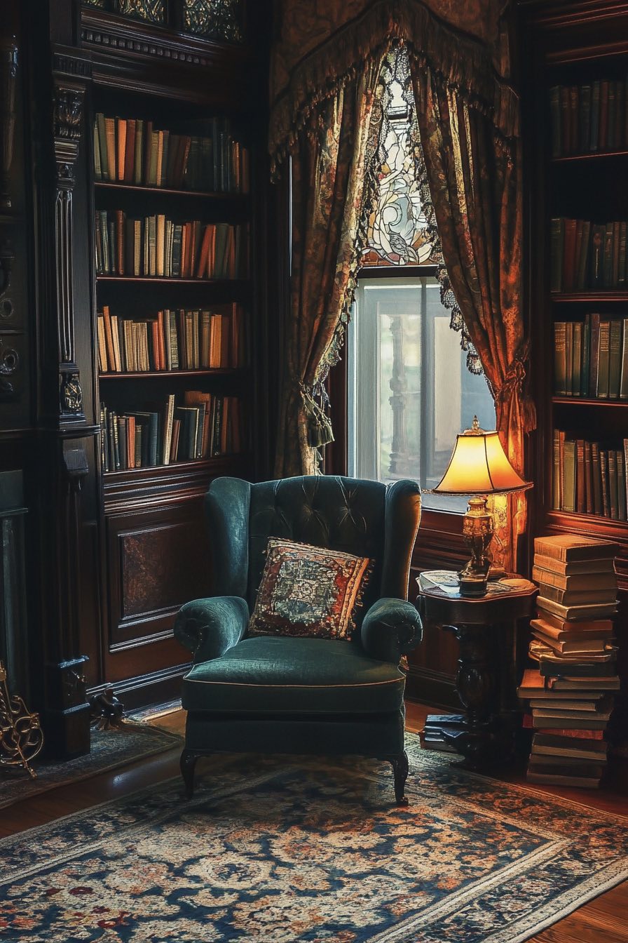 Layered Rugs and Heavy Drapery