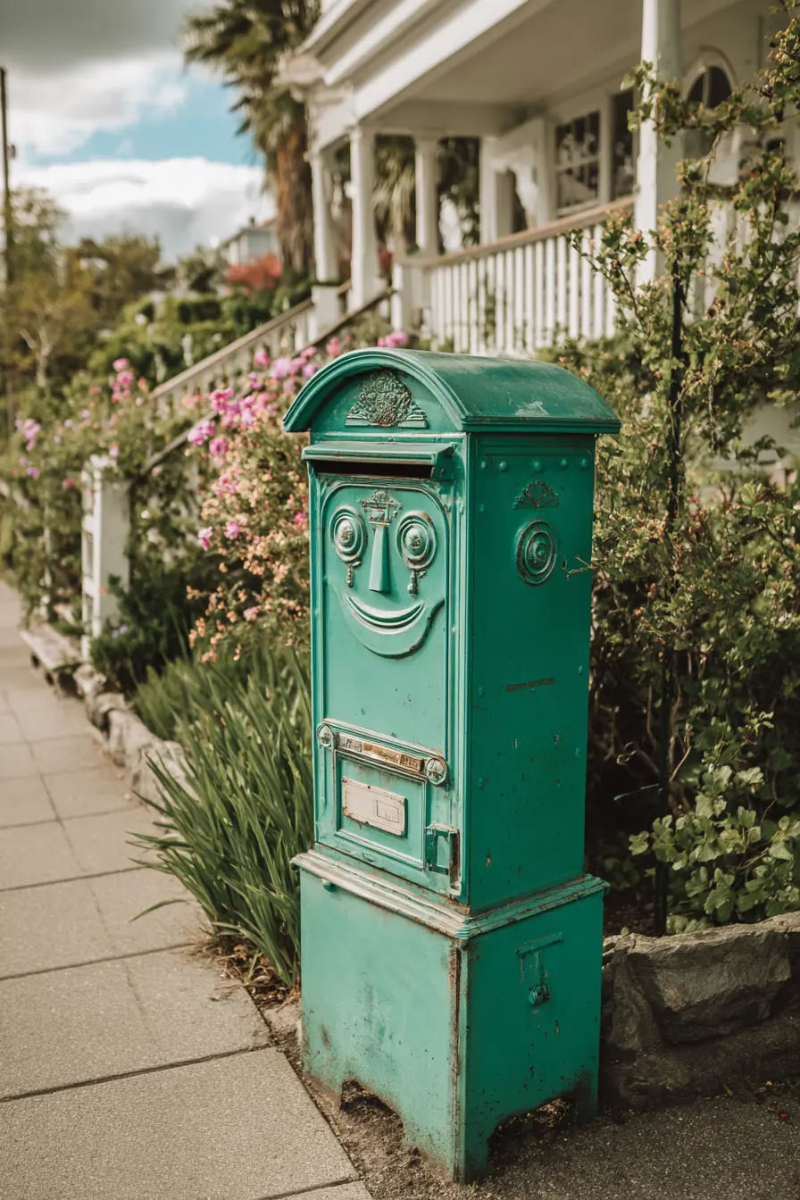 Mailbox with Decorative Knocker