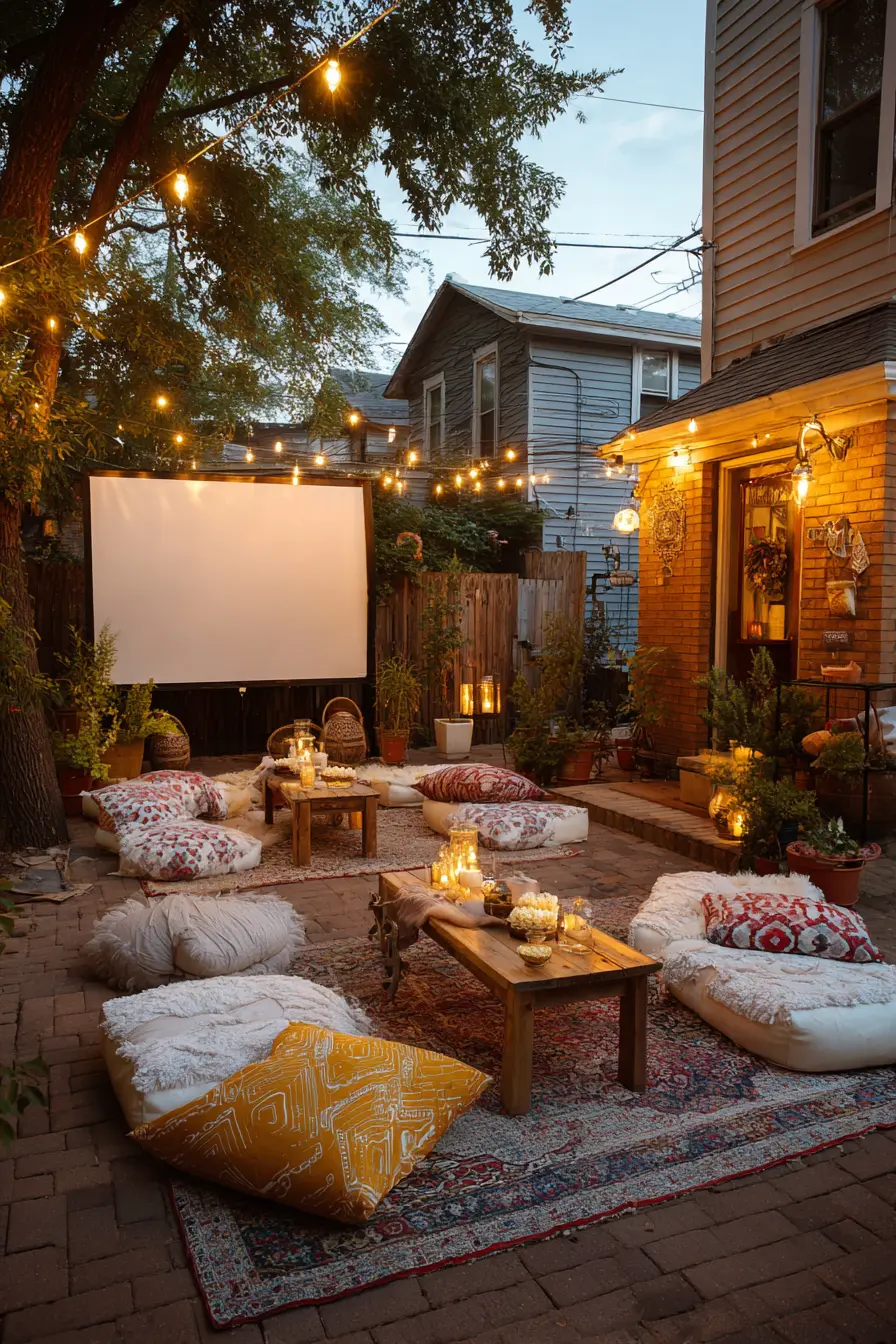 Outdoor Movie Setup