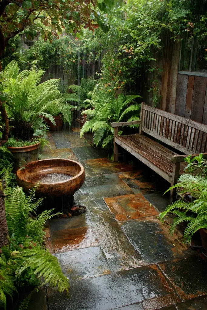 Rainwater Chain Garden Feature
