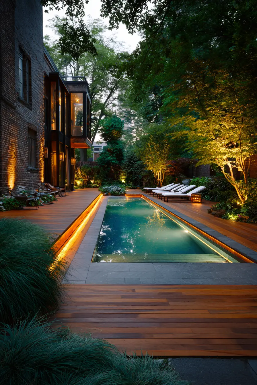 Bordered Decks with Built-In Lighting