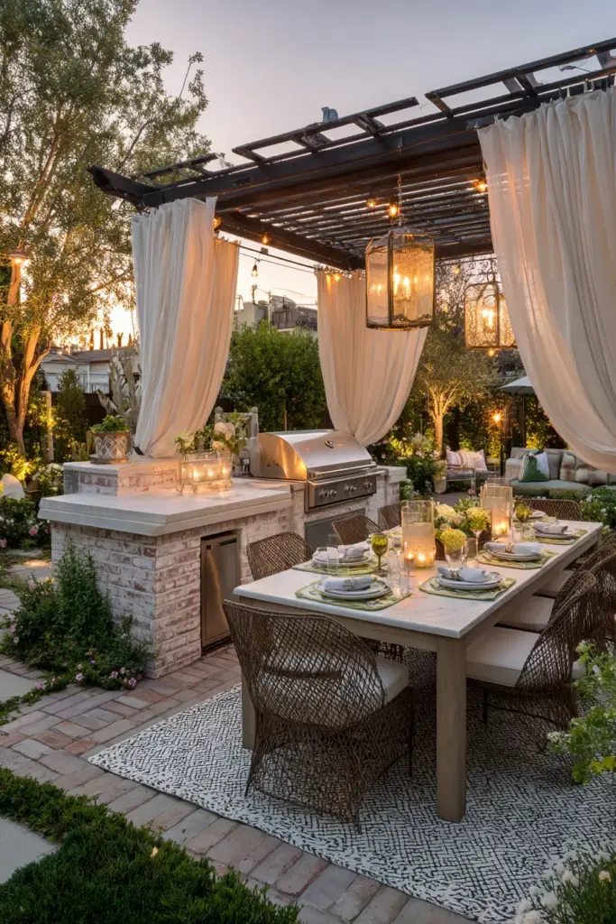 Elegant Outdoor Dining Oasis