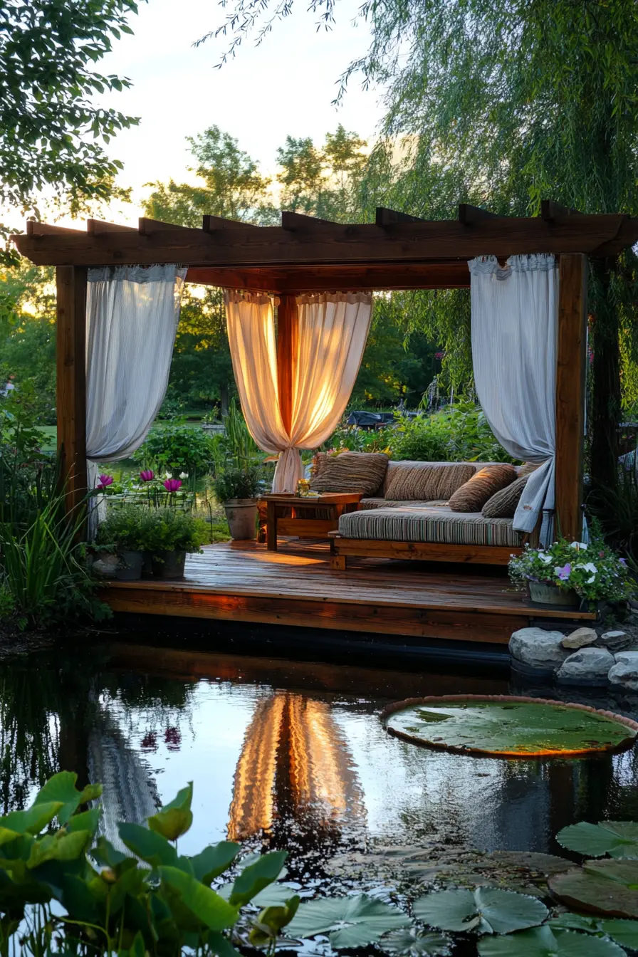 Floating Pergola on a Deck