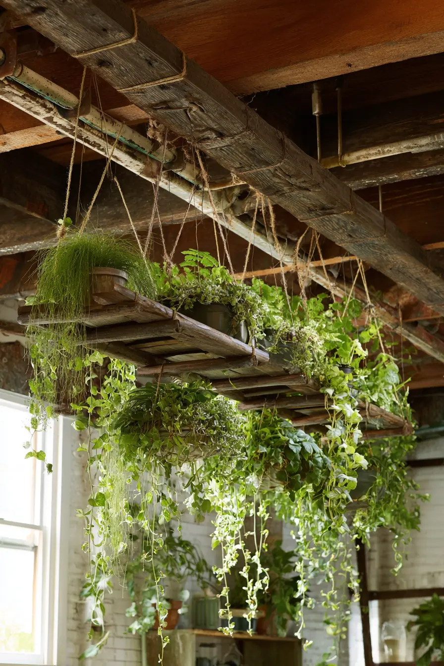 Hanging Ladder Planter Display