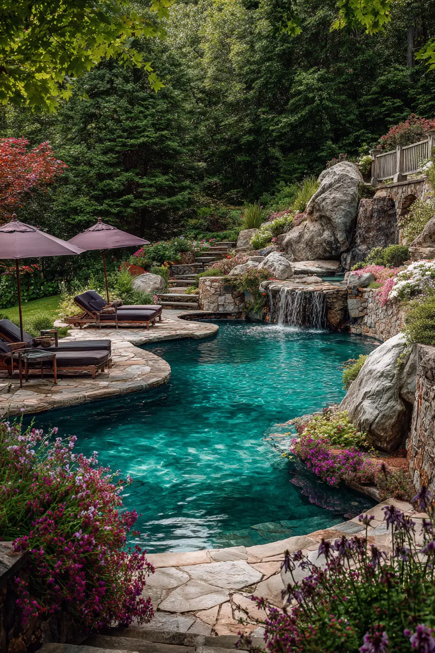 Hillside Semi Inground Pool