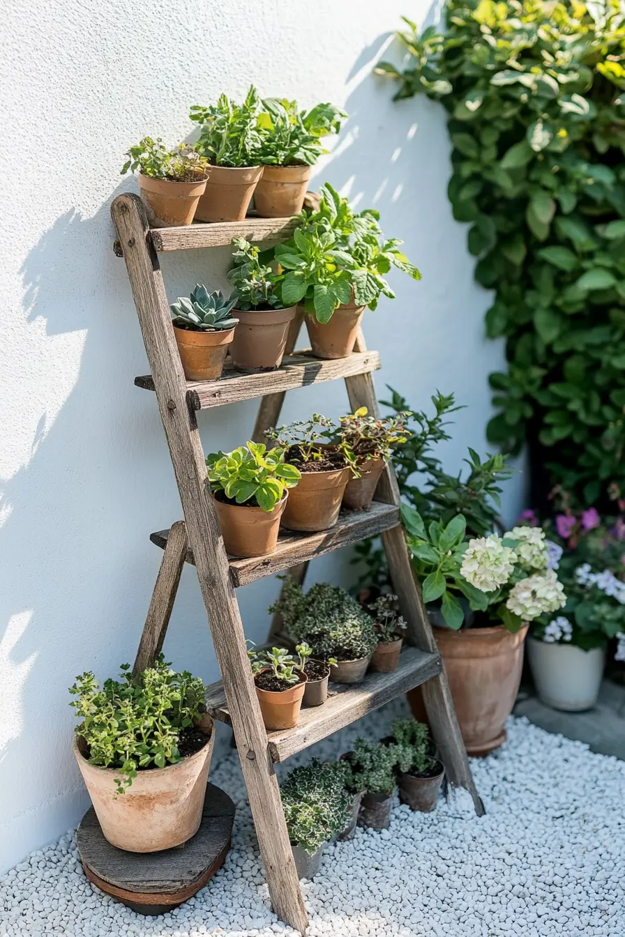 Ladder Shelf Garden