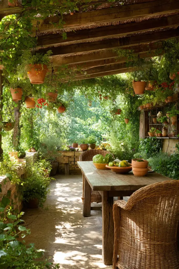 Pergola with Hanging Edible Garden