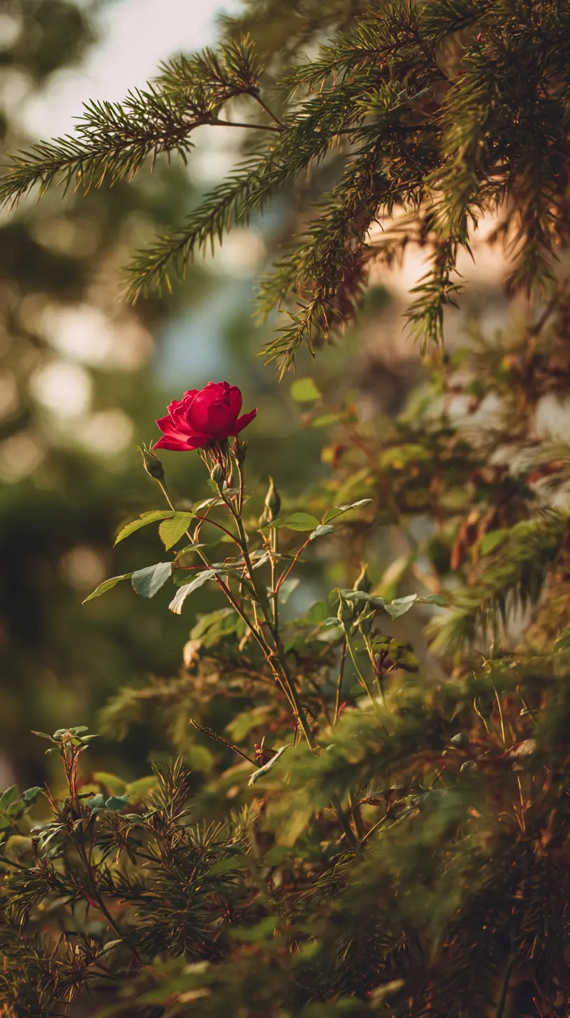 Rose and Evergreen Pairing