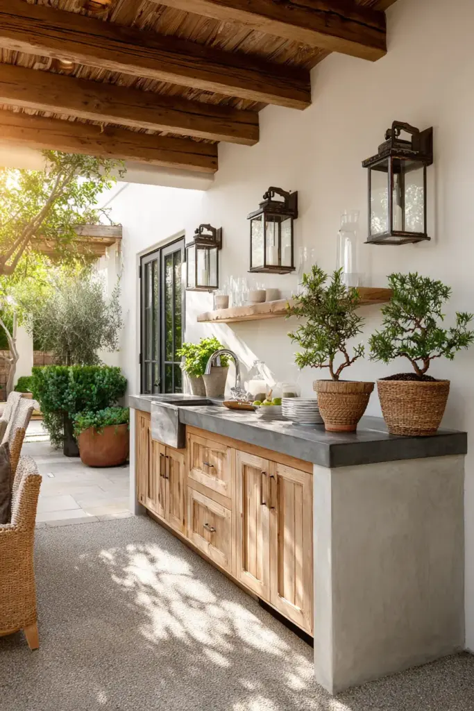Contemporary Outdoor Kitchen Oasis