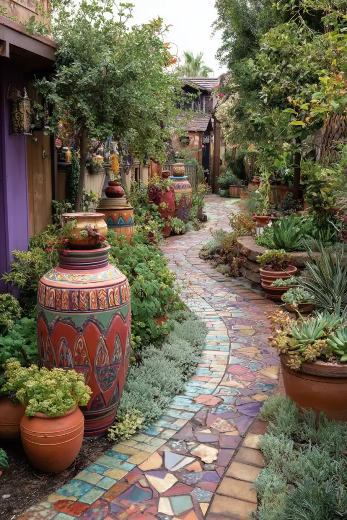 Mosaic Paver Path Garden