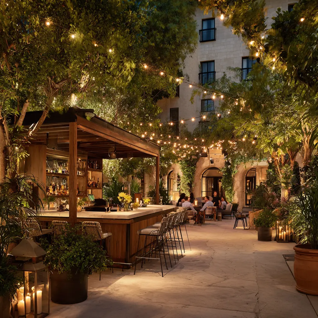 Outdoor Bars with Stools for Entertaining