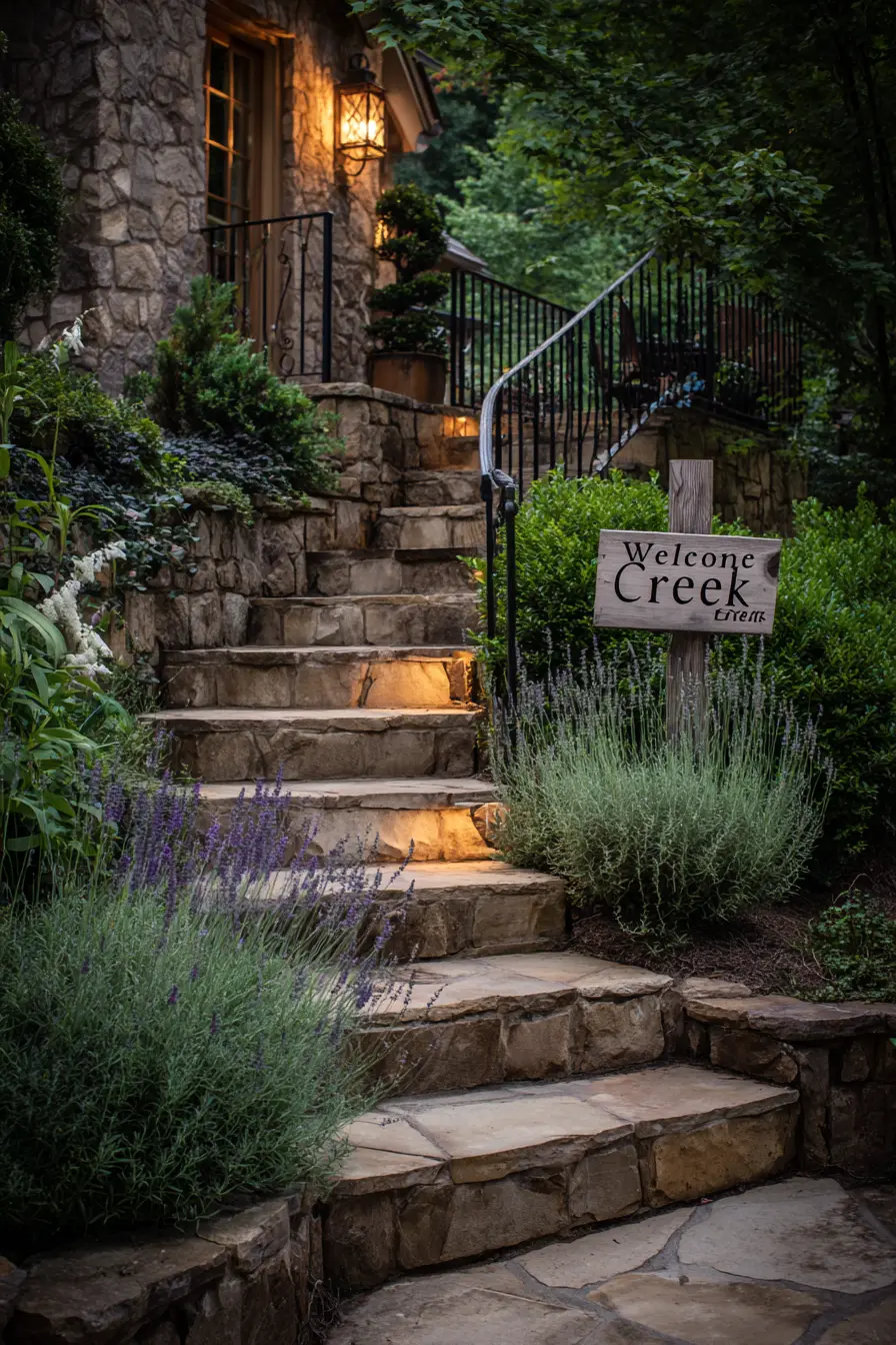 Pathway Lights Alongside Stairs