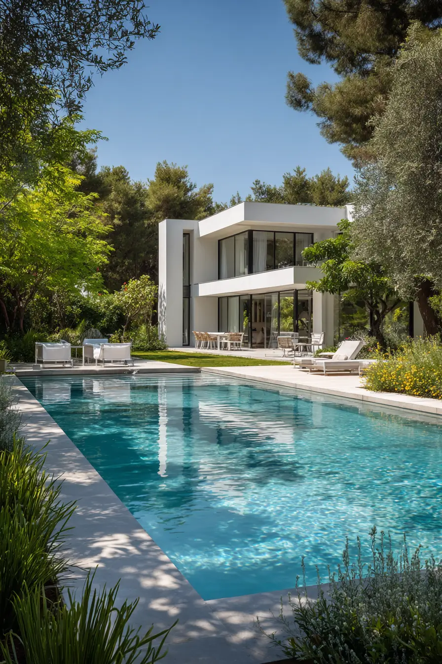 Raised Fiberglass Pool with Concrete Deck