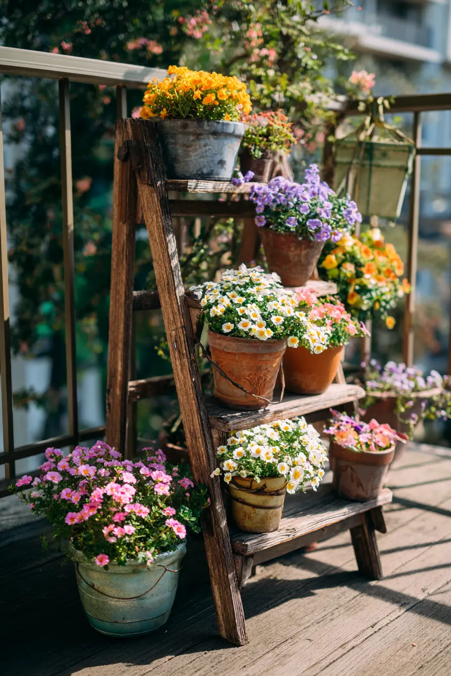 Tiered Ladder Shelf Planter