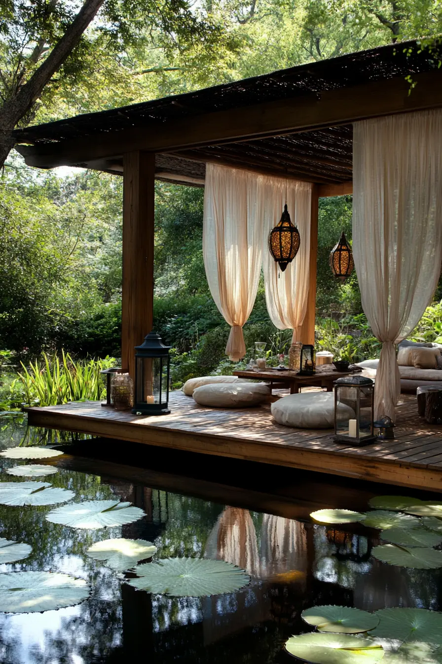 Floating Deck Gazebo Over Water