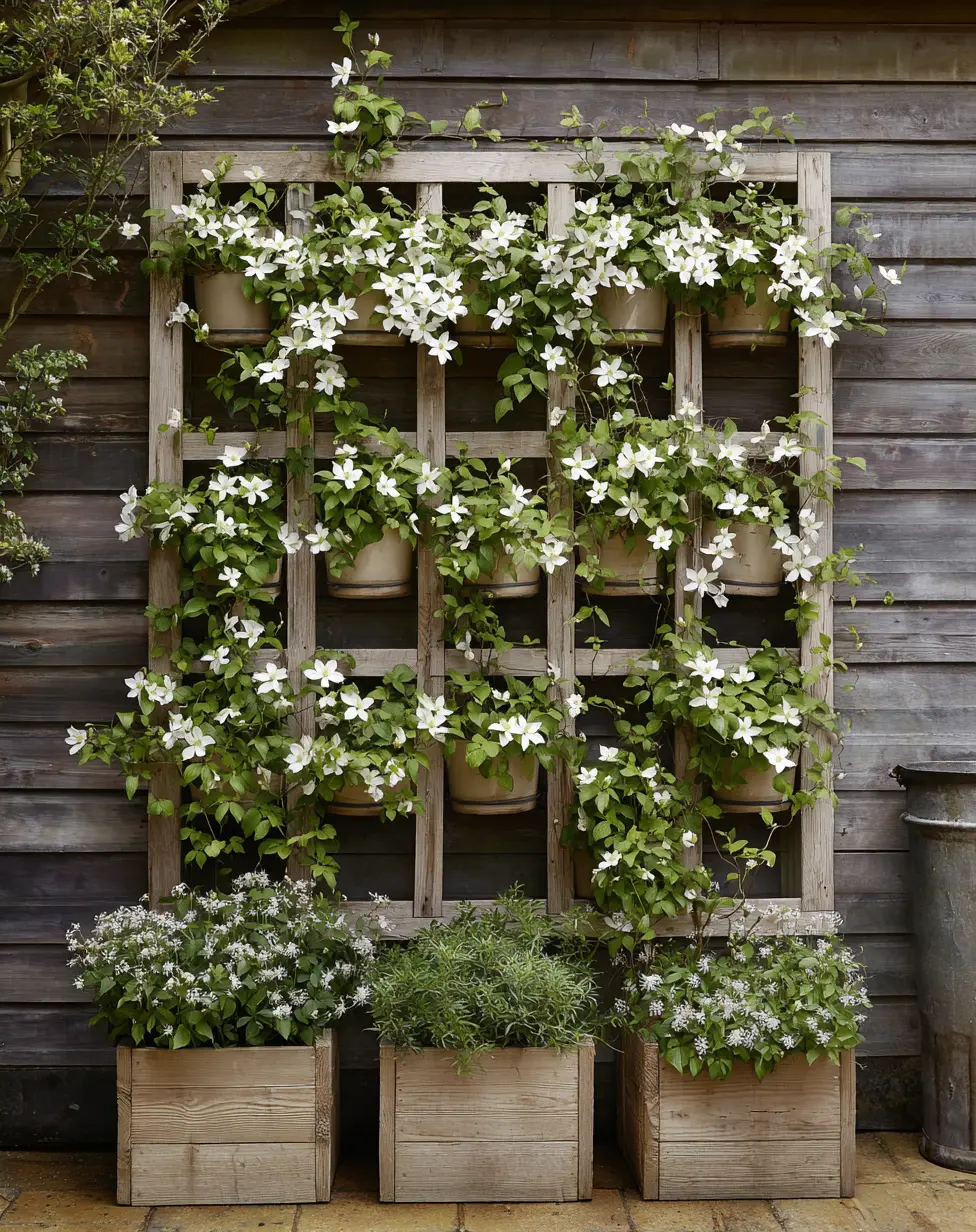 Reclaimed wood trellis