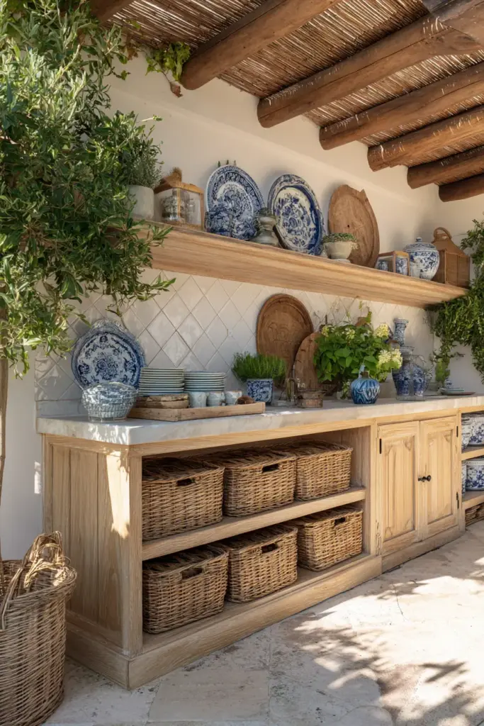 Rustic Mediterranean Outdoor Kitchen