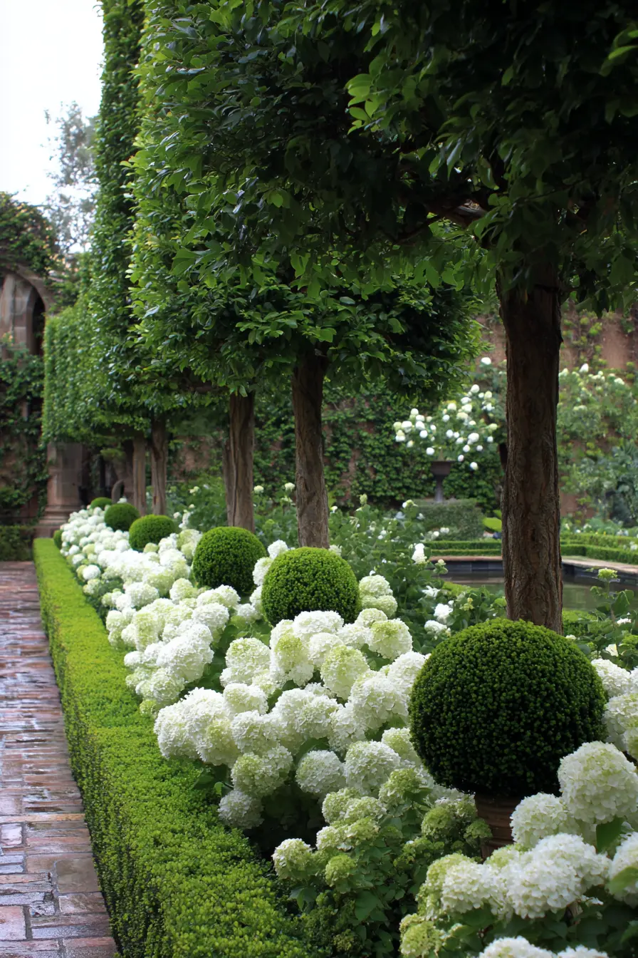 Modern Hydrangea Hedge Design