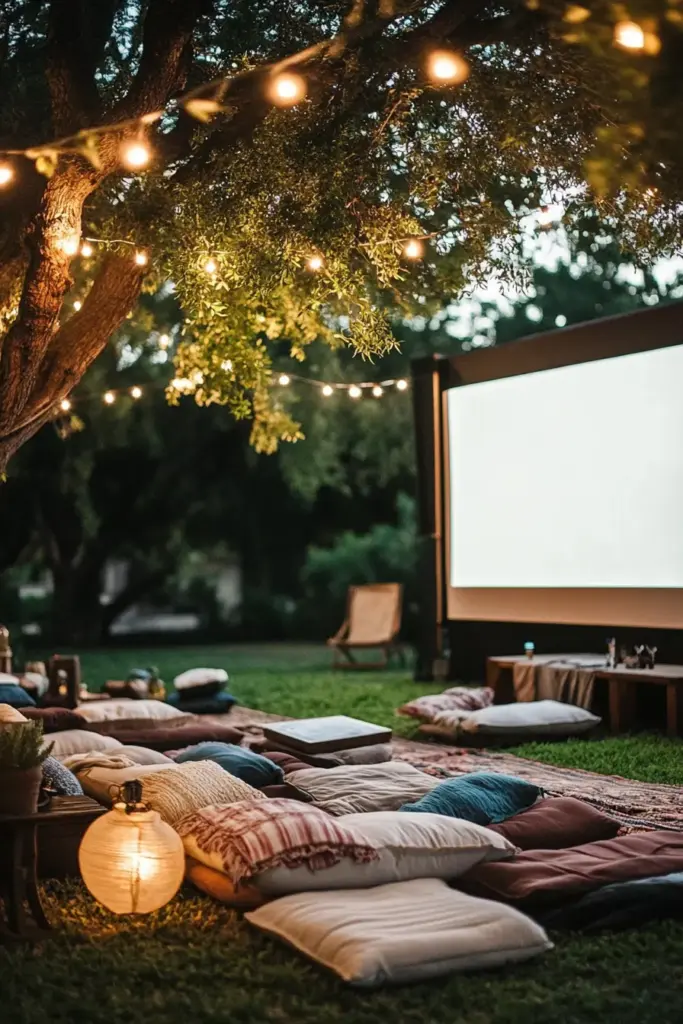Outdoor Movie Lounge