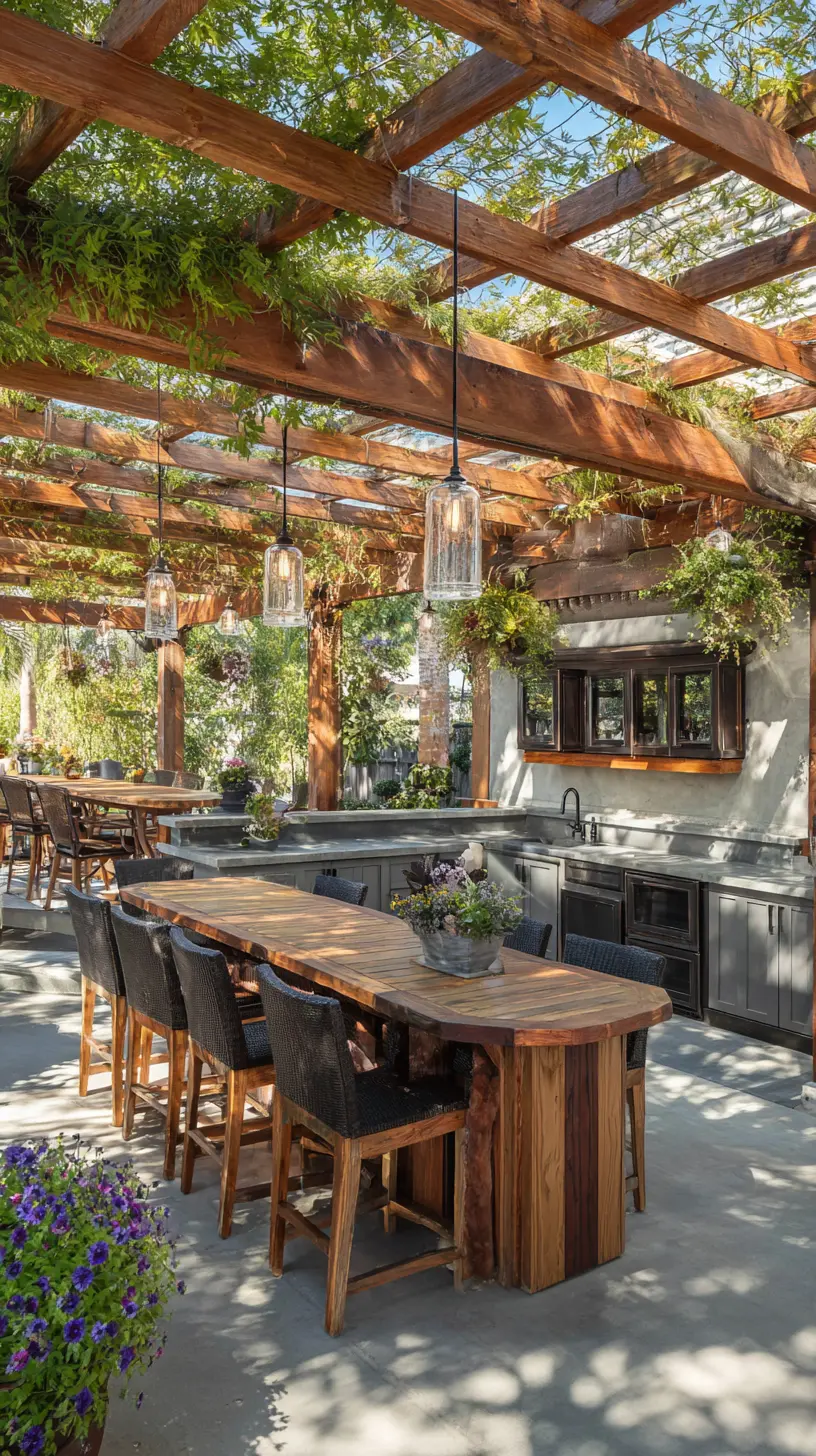Pergolas with Outdoor Kitchens