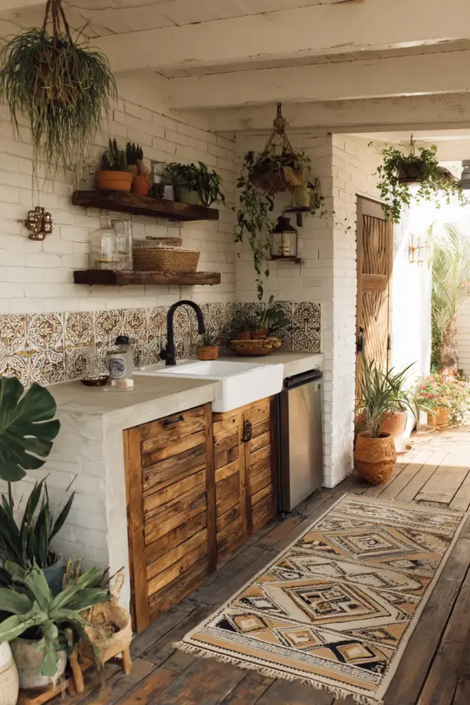 Rustic Outdoor Kitchen Oasis