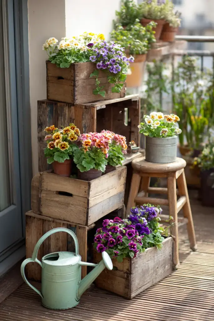 Wooden Crate Stack Garden