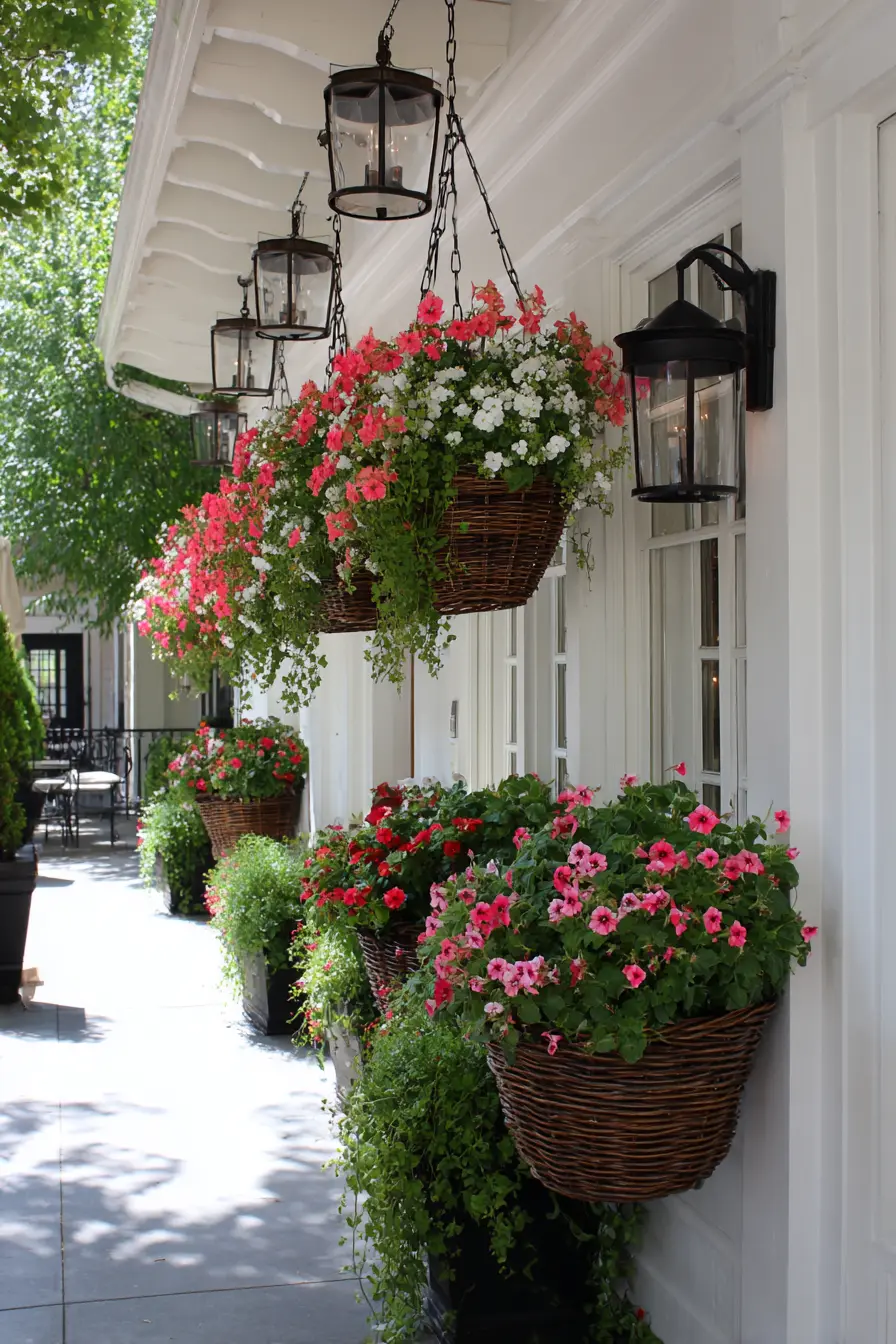 Hanging Wicker Basket Planters