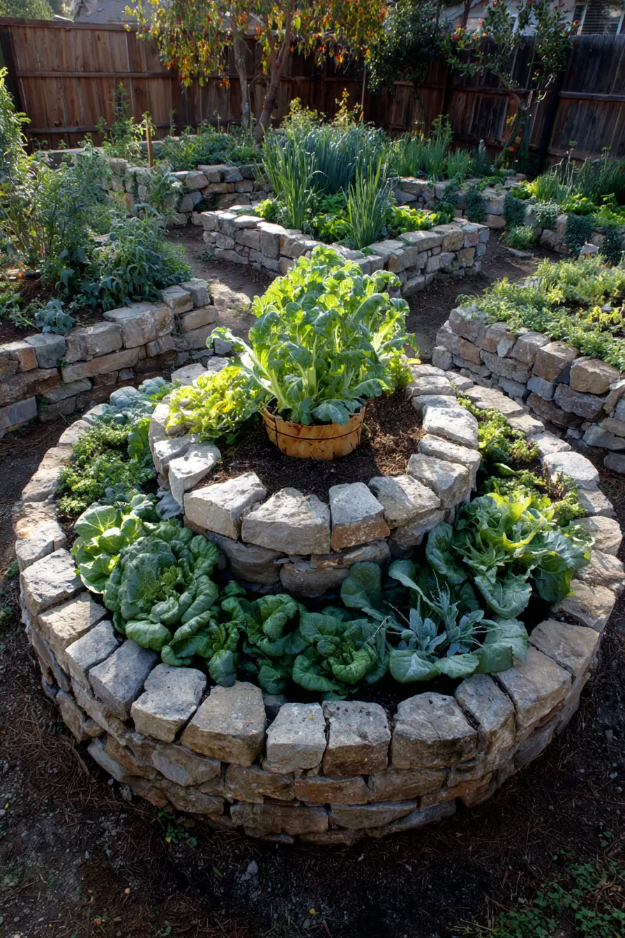 Keyhole Garden with Compost Core