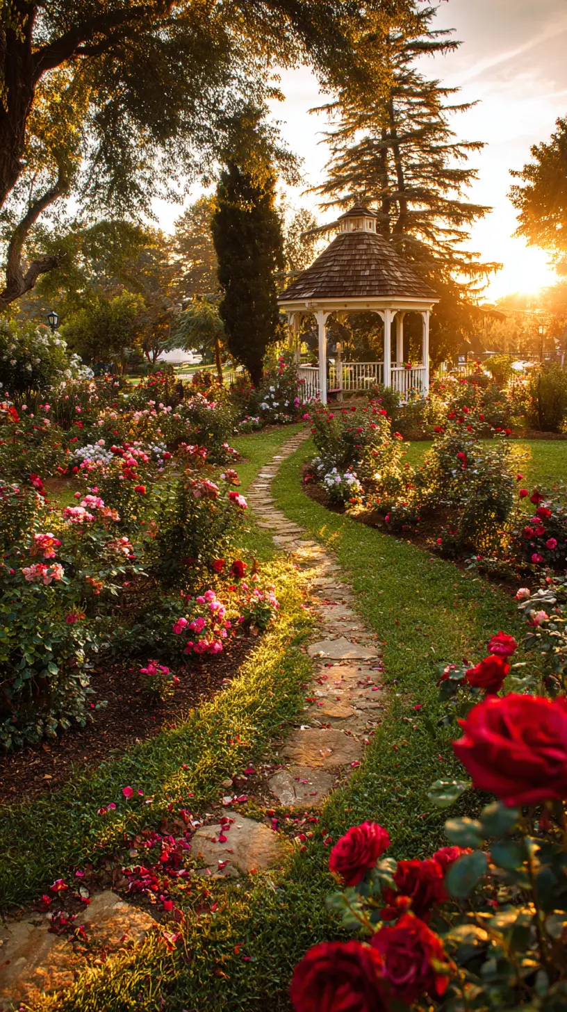 Rose Garden with Gravel Paths