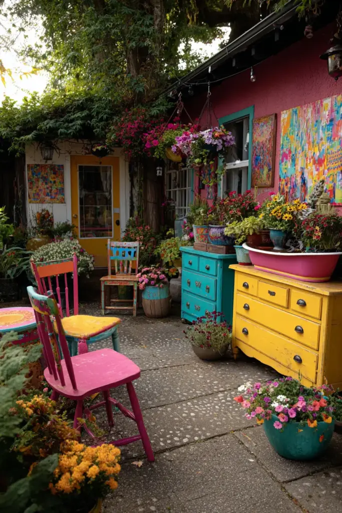 Upcycled Furniture Planter Patio