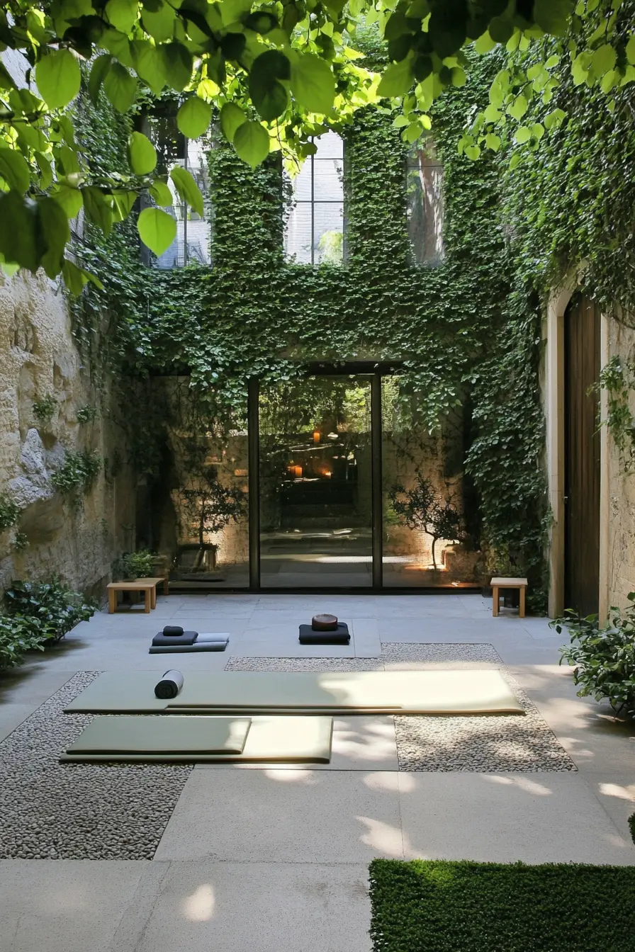 Urban Courtyard Yoga Corner