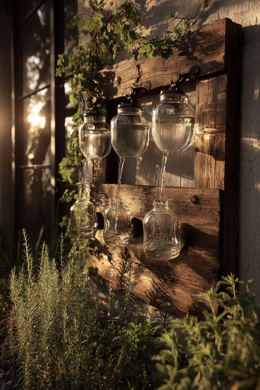 Glass Jug Wall Fountain