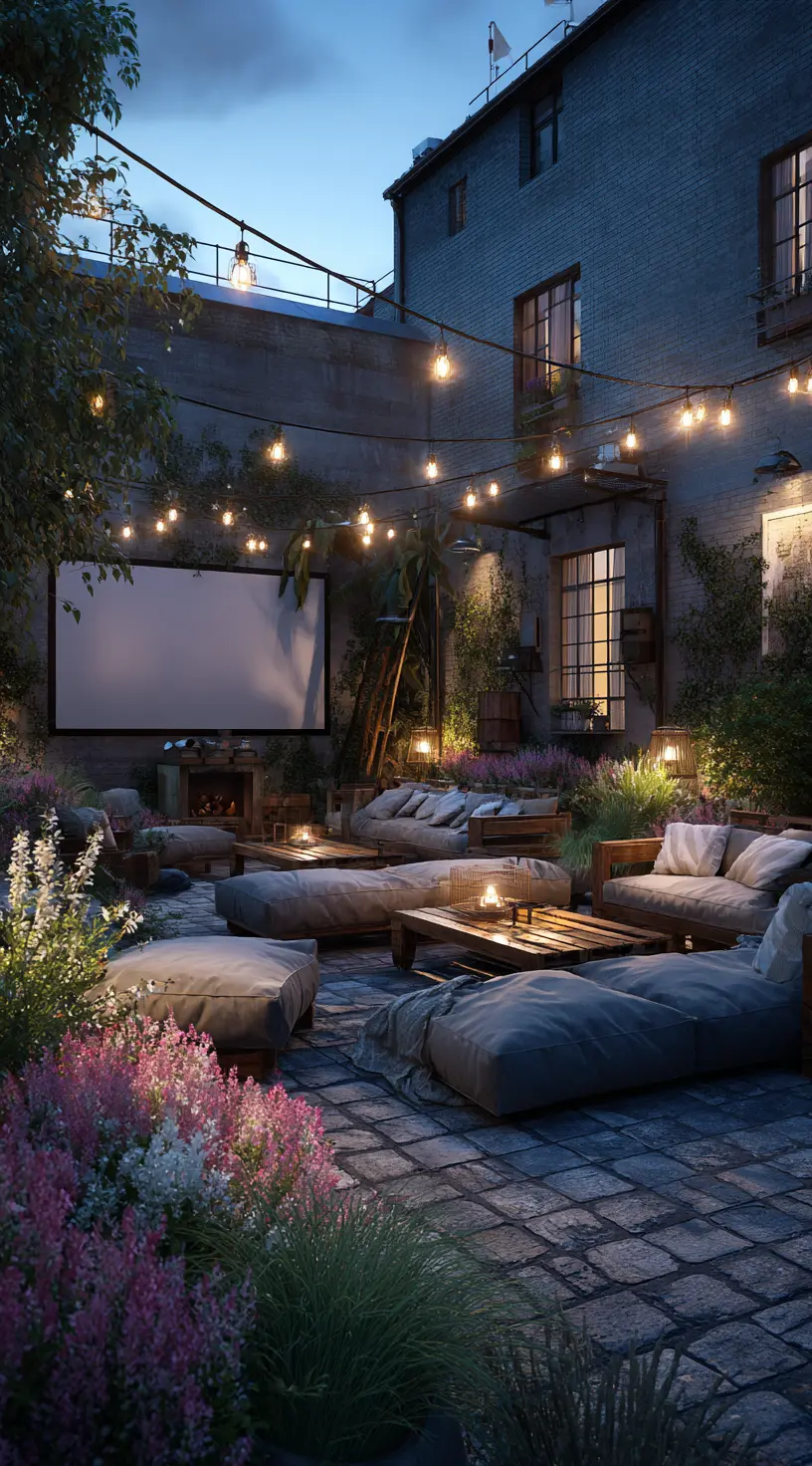Outdoor Movie Setup