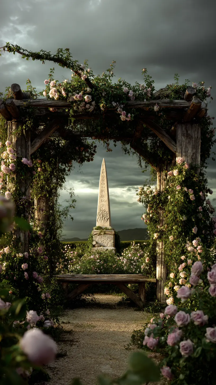 Vertical Rose Garden with Obelisks