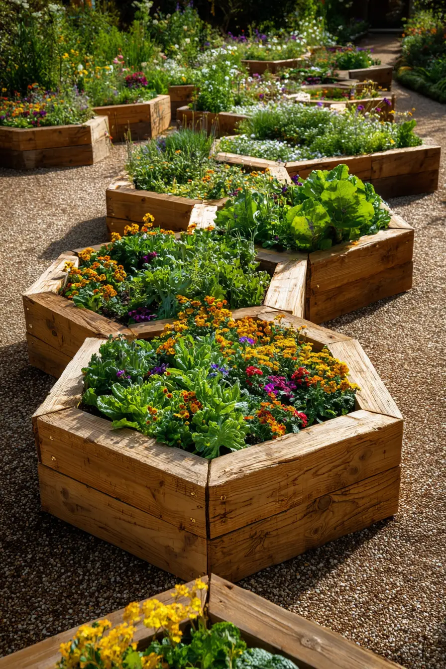 Geometric Hexagon Garden Bed