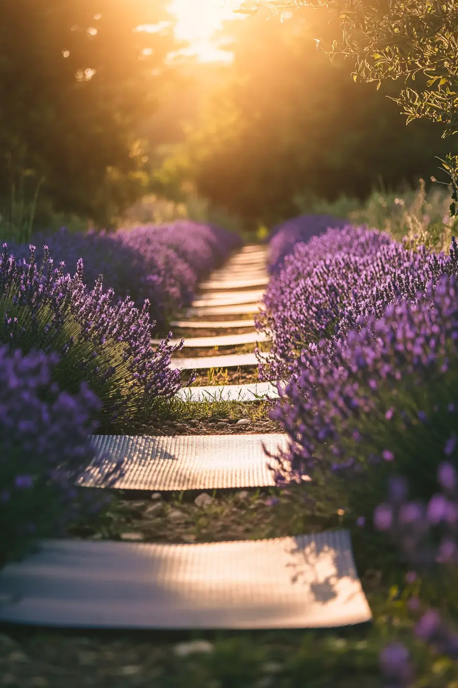 Lavender Field Yoga Pathway